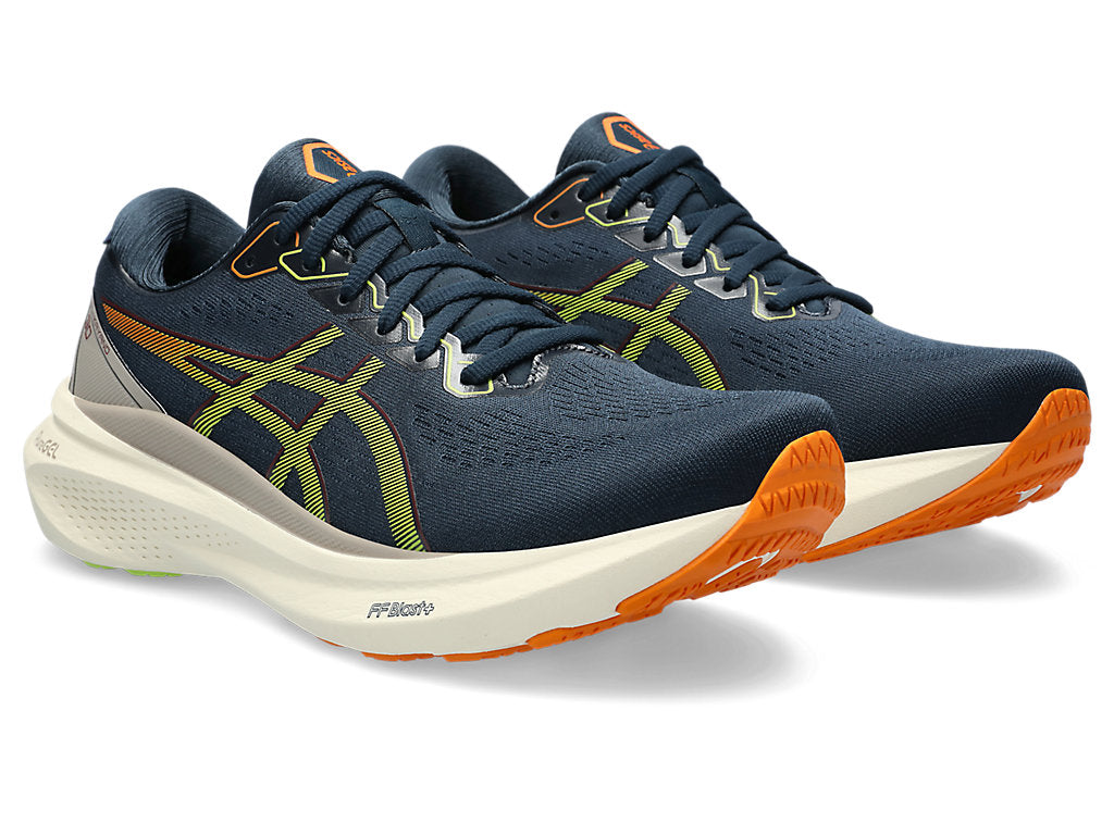 Asics Men's GEL-KAYANO 30 Running Shoes in French Blue/Neon Lime