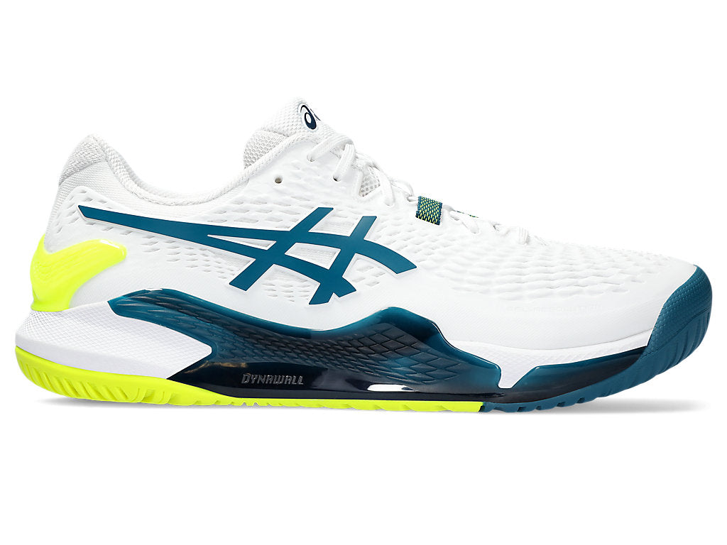Asics Men'S GEL-RESOLUTION 9 Wide (2E) CPS Shoes in White/Restful Teal