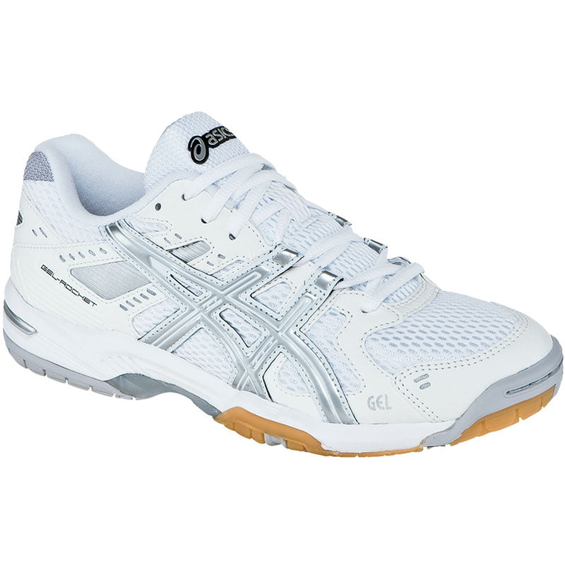 Asics Women's Gel-Rocket 6 Indoor Court Shoes in White/Silver - atr-sports
