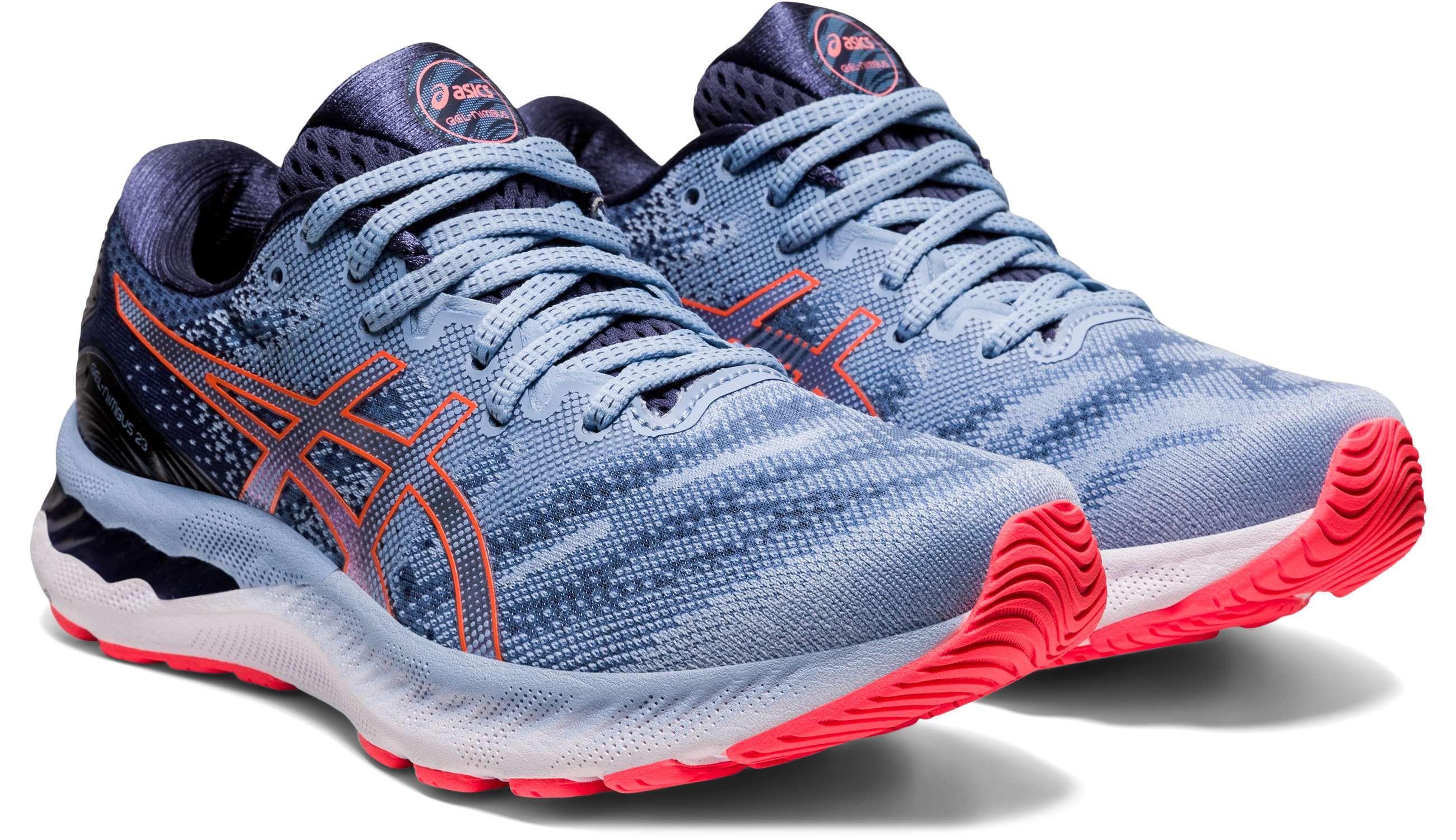 Asics Women's Gel-Nimbus 23 Running Shoes in Mist/Blazing Coral - Running Shoes - ASICS - ATR Sports