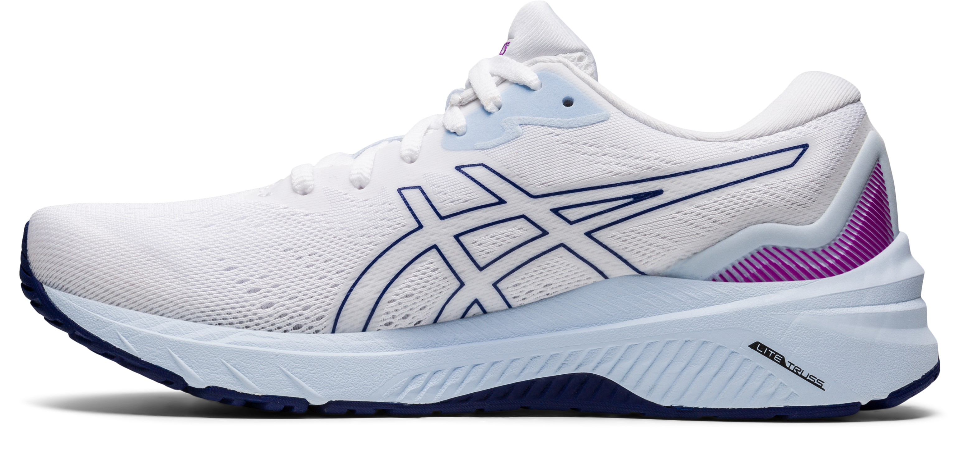 Asics Women's GT-1000 11 Running Shoes in White/Dive Blue