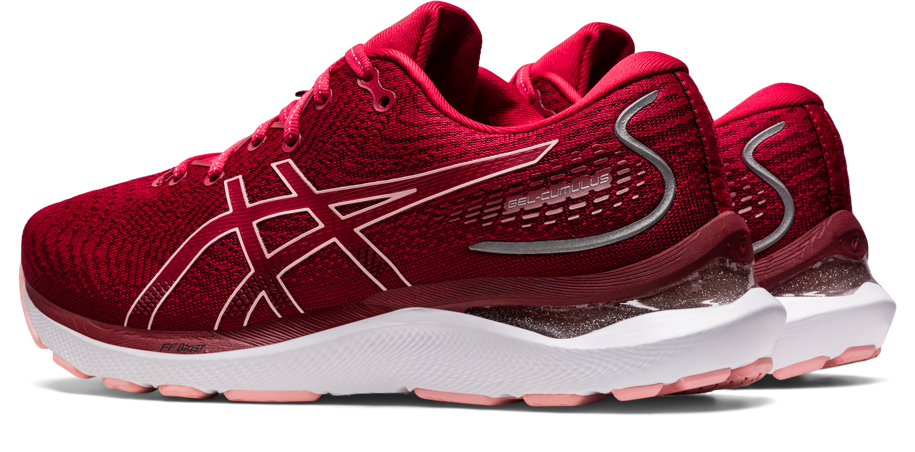 Asics Women's Gel-Cumulus 24 Running Shoes in Cranberry/Frosted Rose