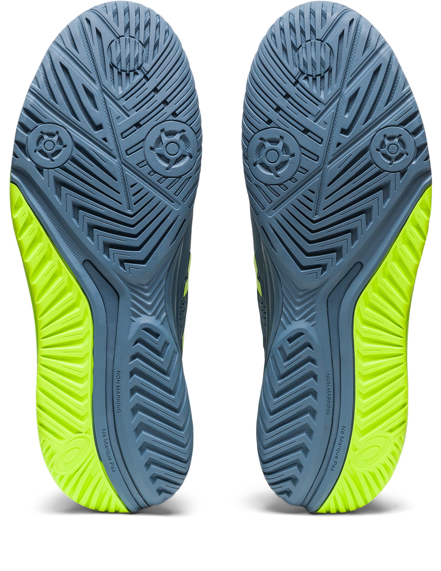 Asics Men's Gel-Resolution 9 Tennis Shoes In Steel Blue/Hazard Green