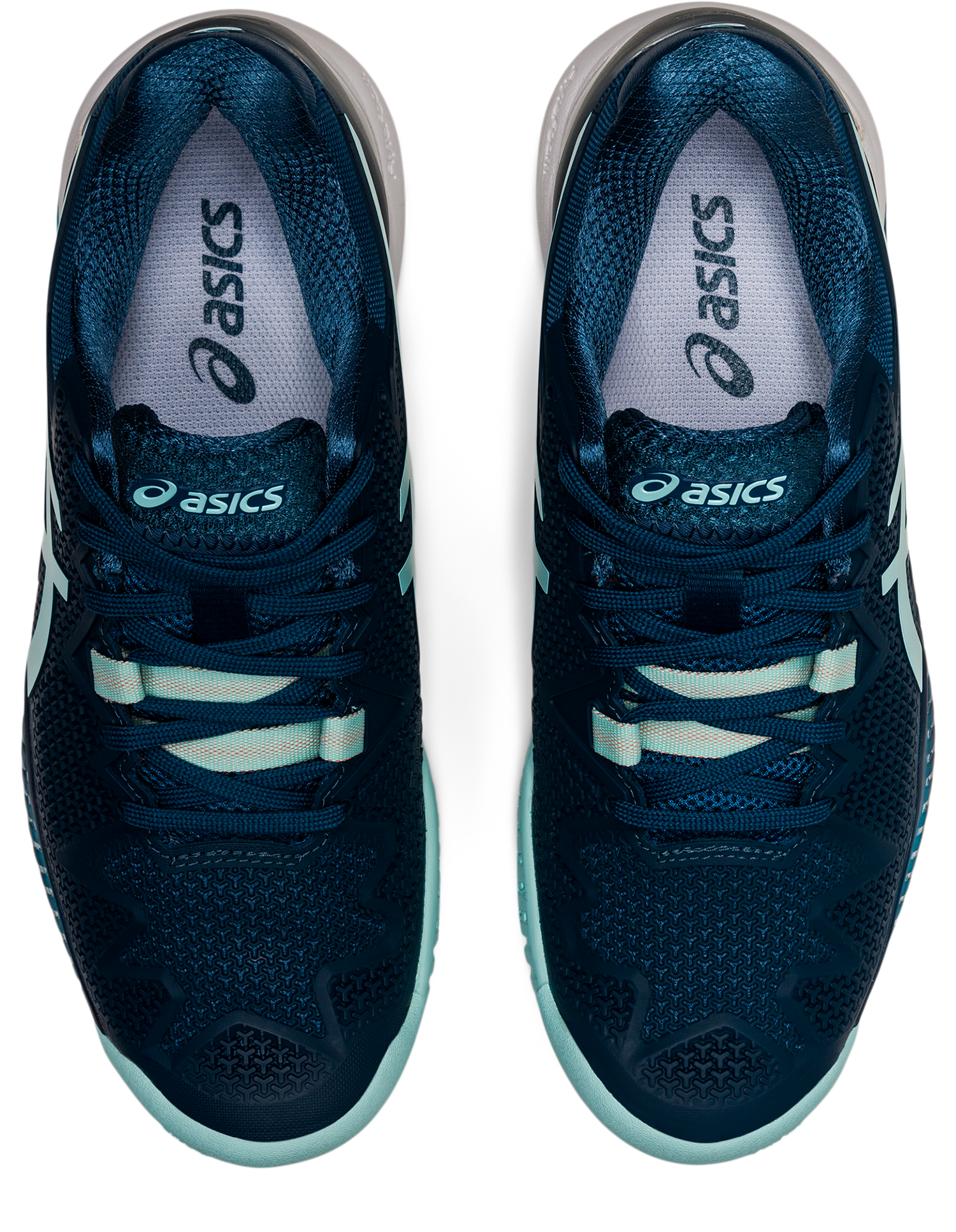 Asics Women's Gel-Resolution 8 Tennis Shoes In Light Indigo/Clear Blue