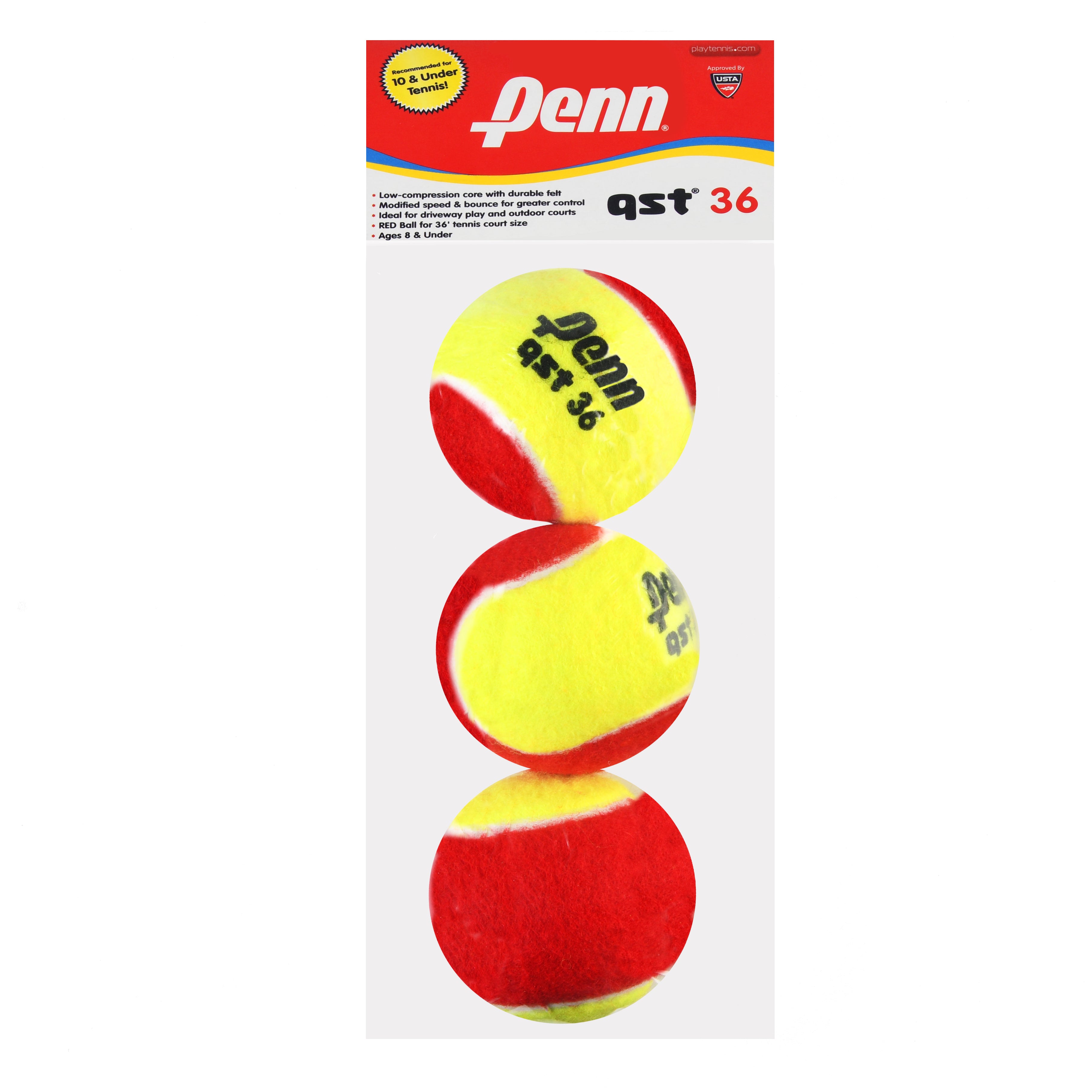 Penn QST 36 FELT Ball 3-Ball Polybag - atr-sports