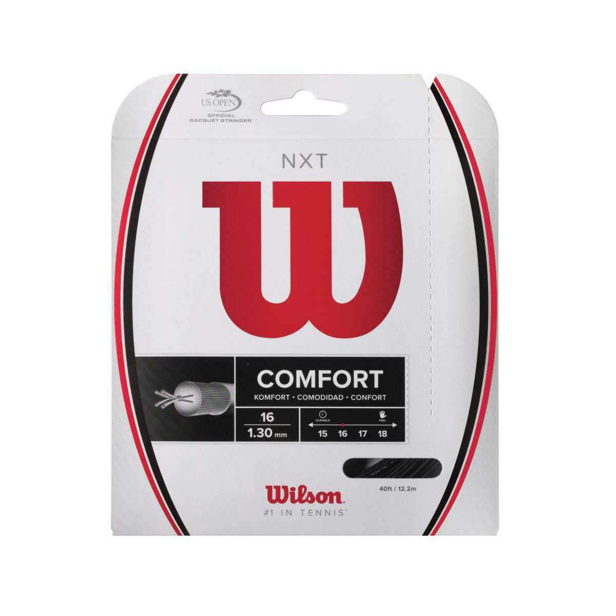 Wilson NXT Comfort 16 Black Tennis String Set - atr-sports