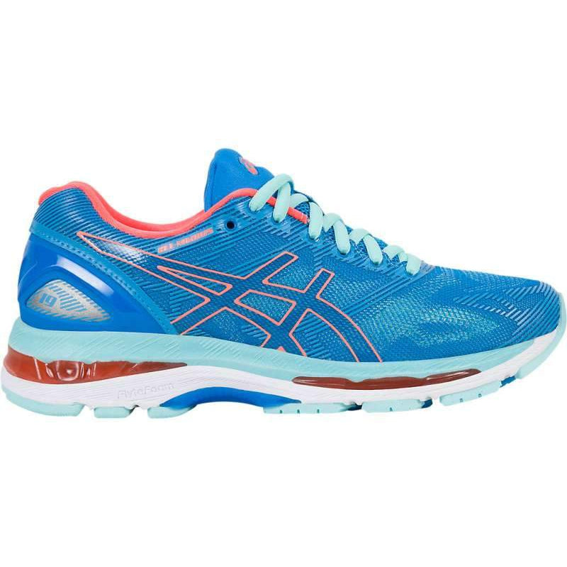 Asics Women's Gel-Nimbus 19 Running Shoes in Diva Blue/Flash Coral/Aqua Splash - atr-sports