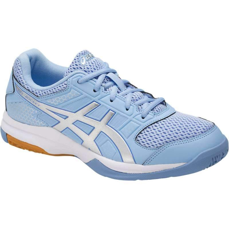 Asics Women's Gel-Rocket 8 Indoor Court Shoes in Airy Blue/Silver/White - atr-sports