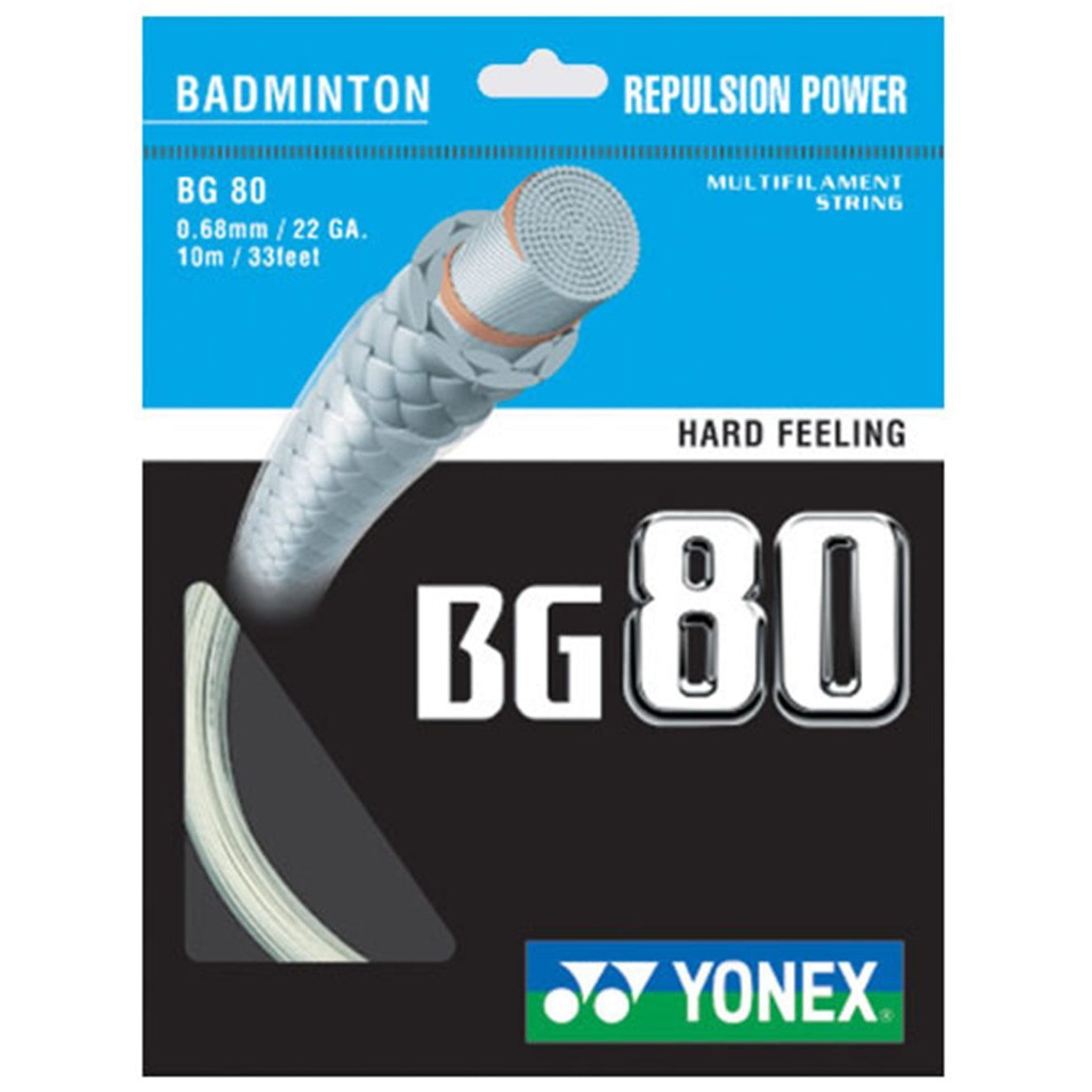 Yonex BG 80 Badminton String (White)