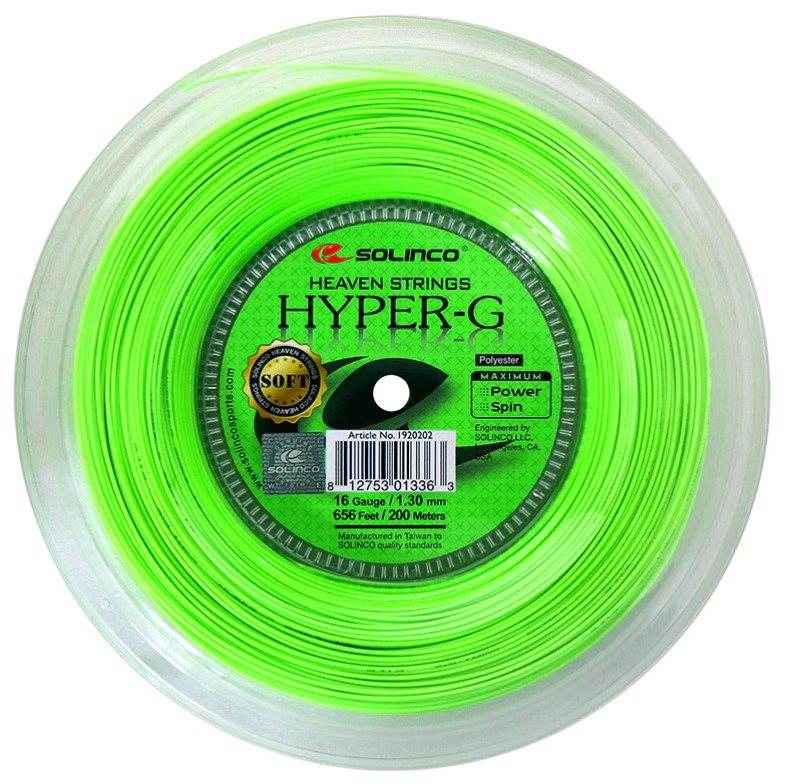 Solinco Hyper-G Soft 16L Tennis String Reel in Green