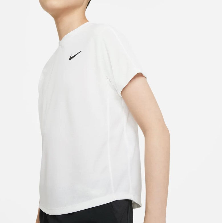 Nike Boy's Court Dri-FIT Victory Top in White