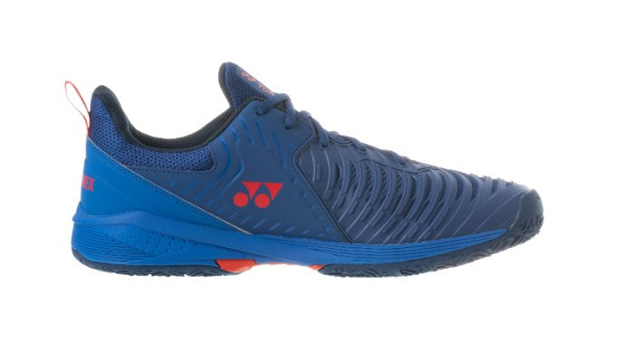Yonex Power Cushion Sonicage 3 Clay Men's Tennis Shoe in Navy/Red