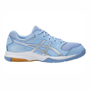 Asics Women's Gel-Rocket 8 Indoor Court Shoes in Airy Blue/Silver/White - atr-sports