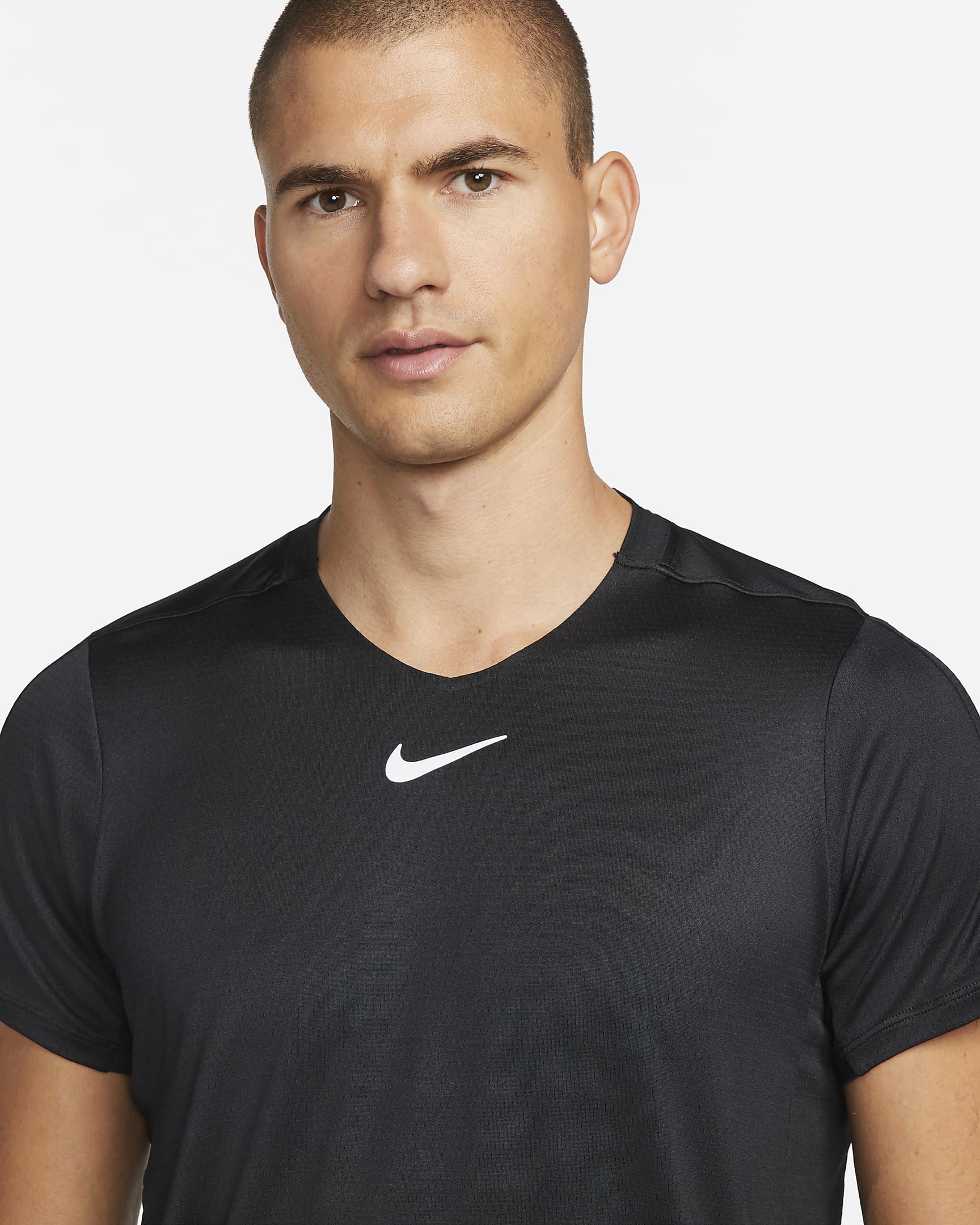 Nike Men's Court Dri-FIT Advantage Top (Black/White)