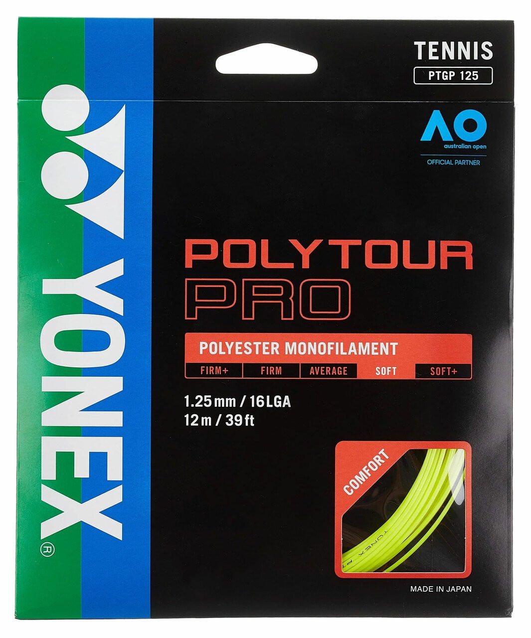 Yonex Polytour PRO 17 L Tennis String In Yellow - String - Yonex - ATR Sports