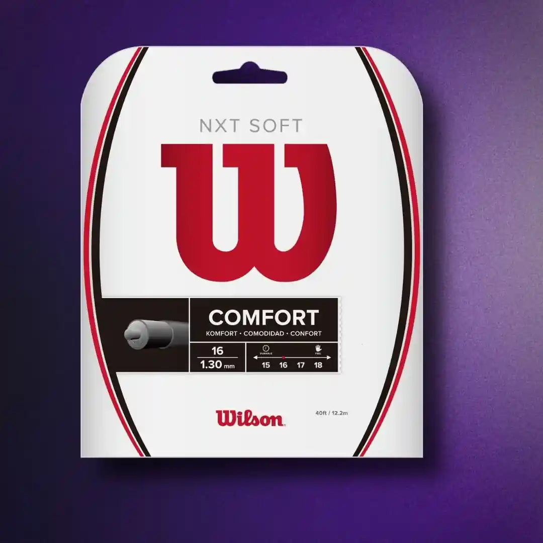 Shop Wilson NXT Comfort 16 Black Tennis String Set