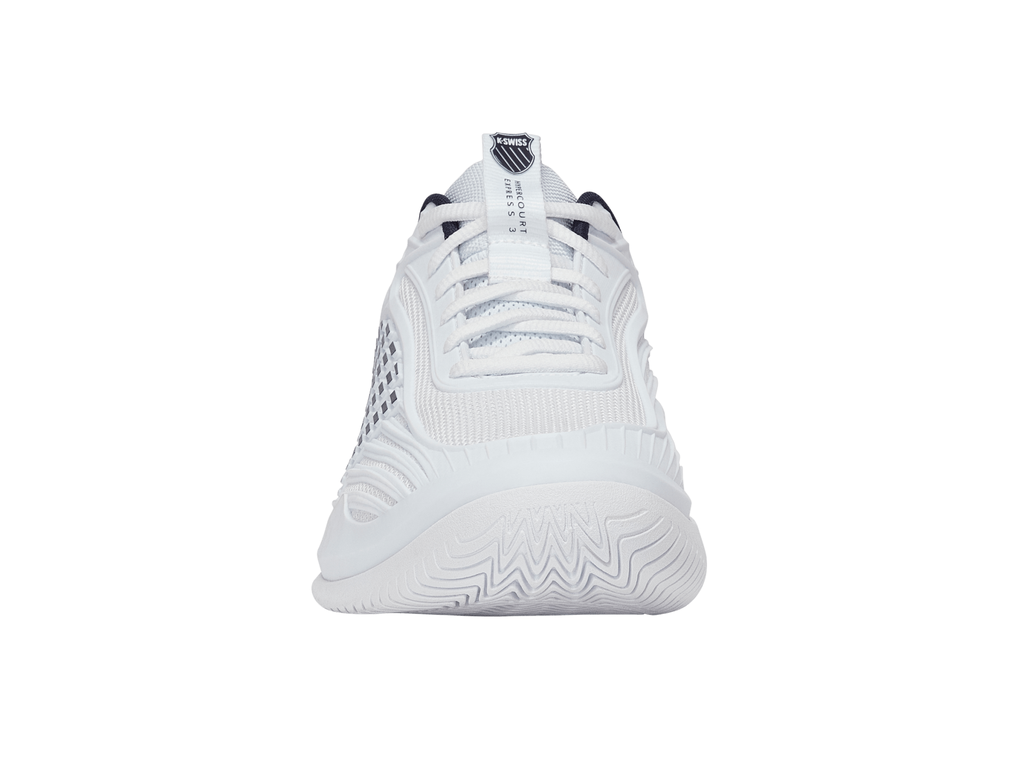 K-Swiss Men's Hypercourt Express 3 Tennis Shoes in White/Peacoat – White/Peacoat/Silver – view 3