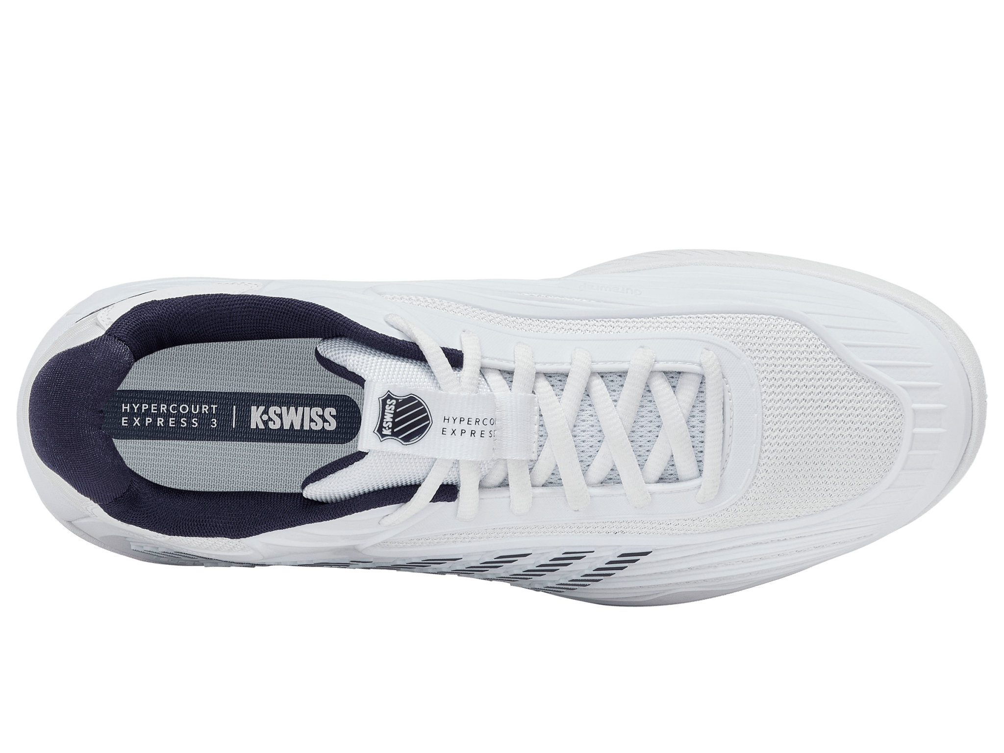 K-Swiss Men's Hypercourt Express 3 Tennis Shoes in White/Peacoat – White/Peacoat/Silver – view 6
