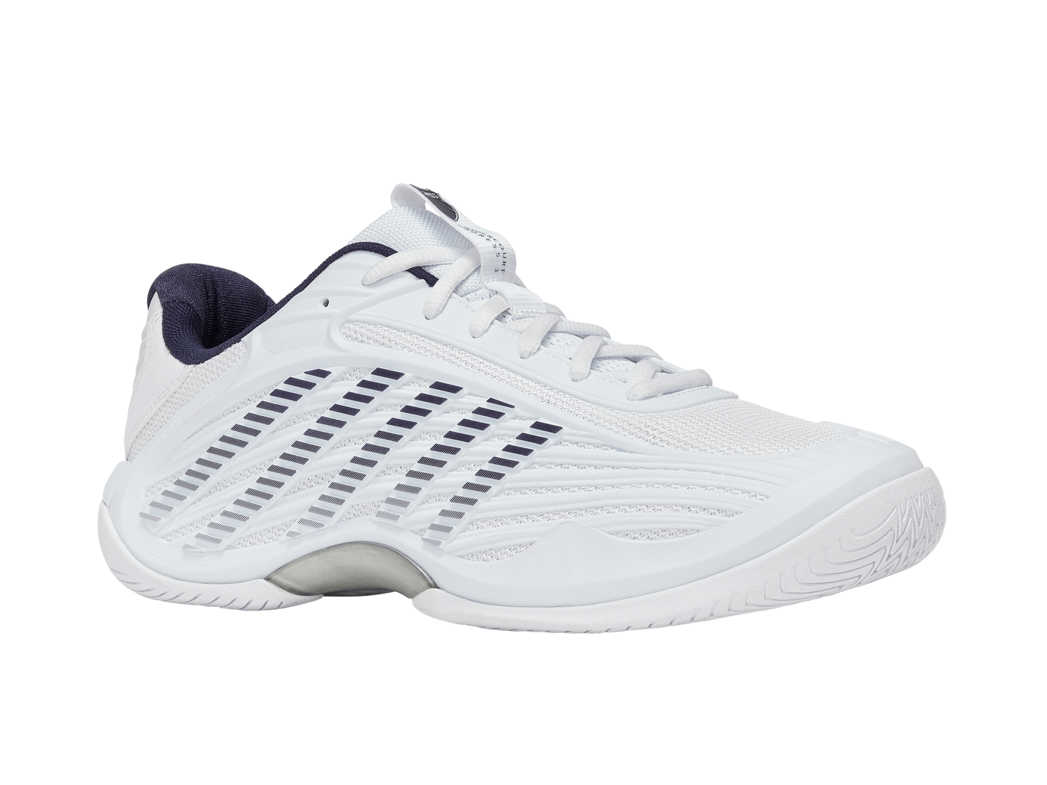 K-Swiss Men's Hypercourt Express 3 Tennis Shoes in White/Peacoat – White/Peacoat/Silver – view 2
