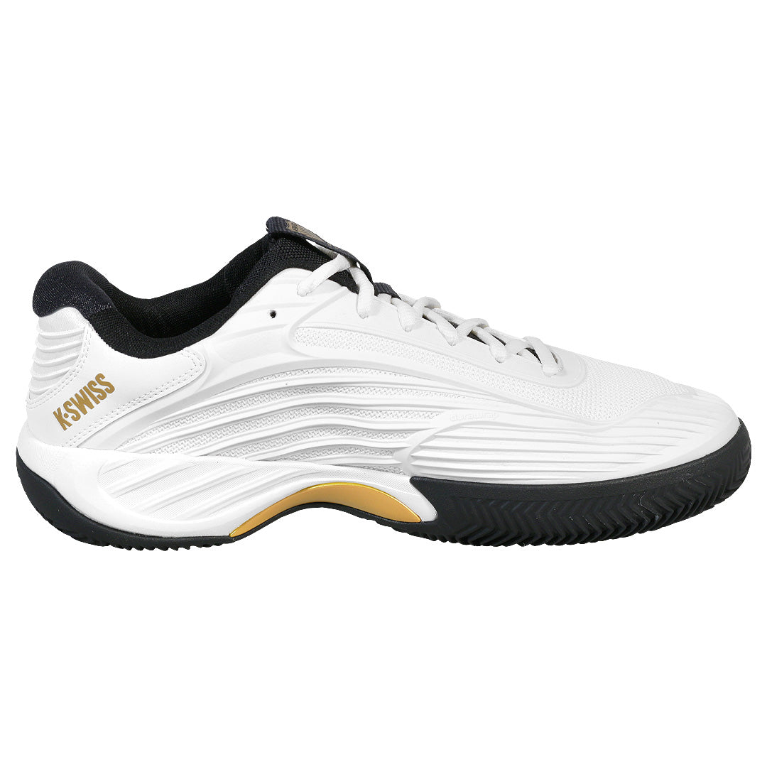 K-Swiss Men's Hypercourt Express 3 Clay Tennis Shoes in Blanc de Blanc/Moonless Night – Blanc de Blanc/Moonless Night/Gold