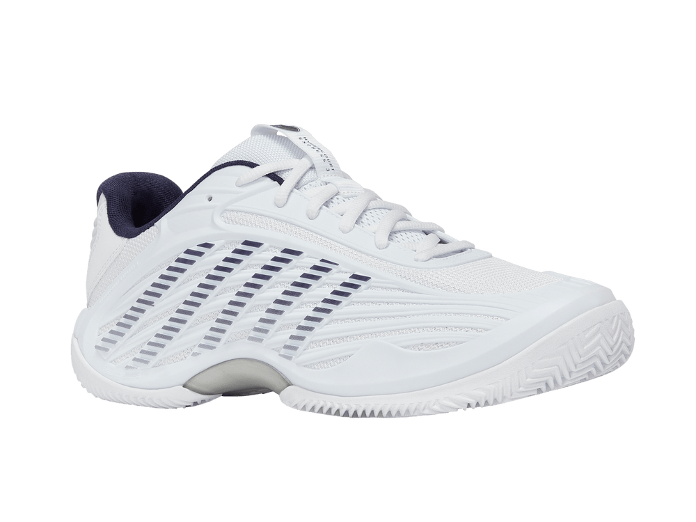 K-Swiss Men's Hypercourt Express 3 Clay Tennis Shoes in White/Peacoat – White/Peacoat/Silver – view 2