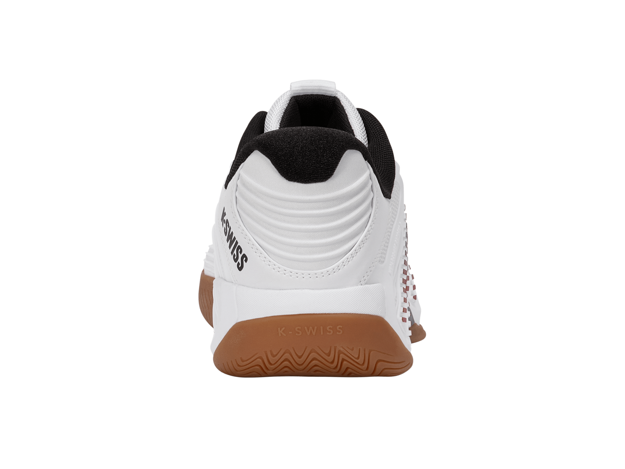 K-Swiss Men's Hypercourt Express 3 Indoor Tennis Shoes in White/Black/High Risk Red – White/Black/High Risk Red