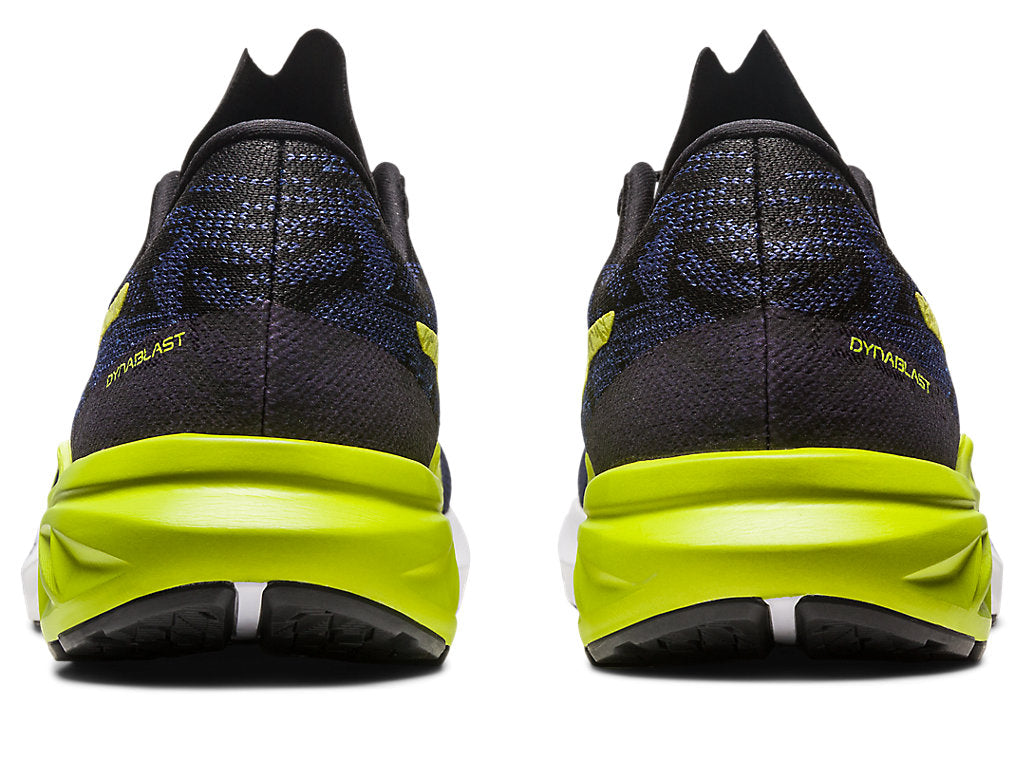 Asics Men's DYNABLAST 3 Running Shoes in Black/Lime Zest