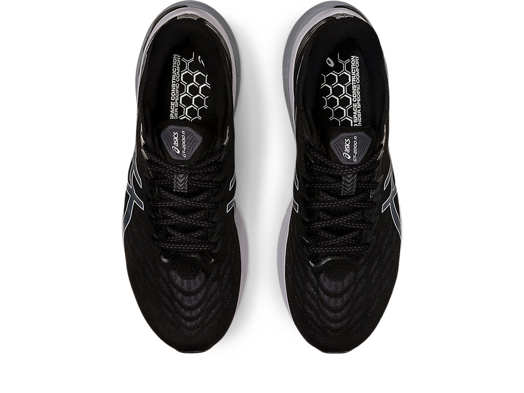 Asics Men's GT-2000 11 Wide (2E) Running Shoes in Black/White