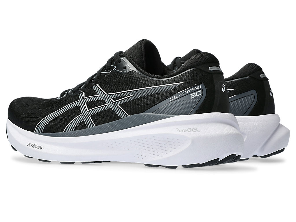 Asics Men's GEL-KAYANO 30 Wide (2E) Running Shoes in Black/Sheet Rock