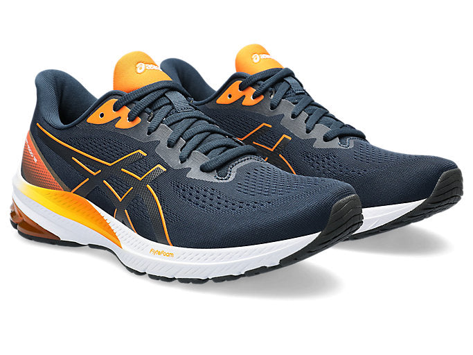 Asics Men'S GT-1000 12 Running Shoes in French Blue/Bright Orange