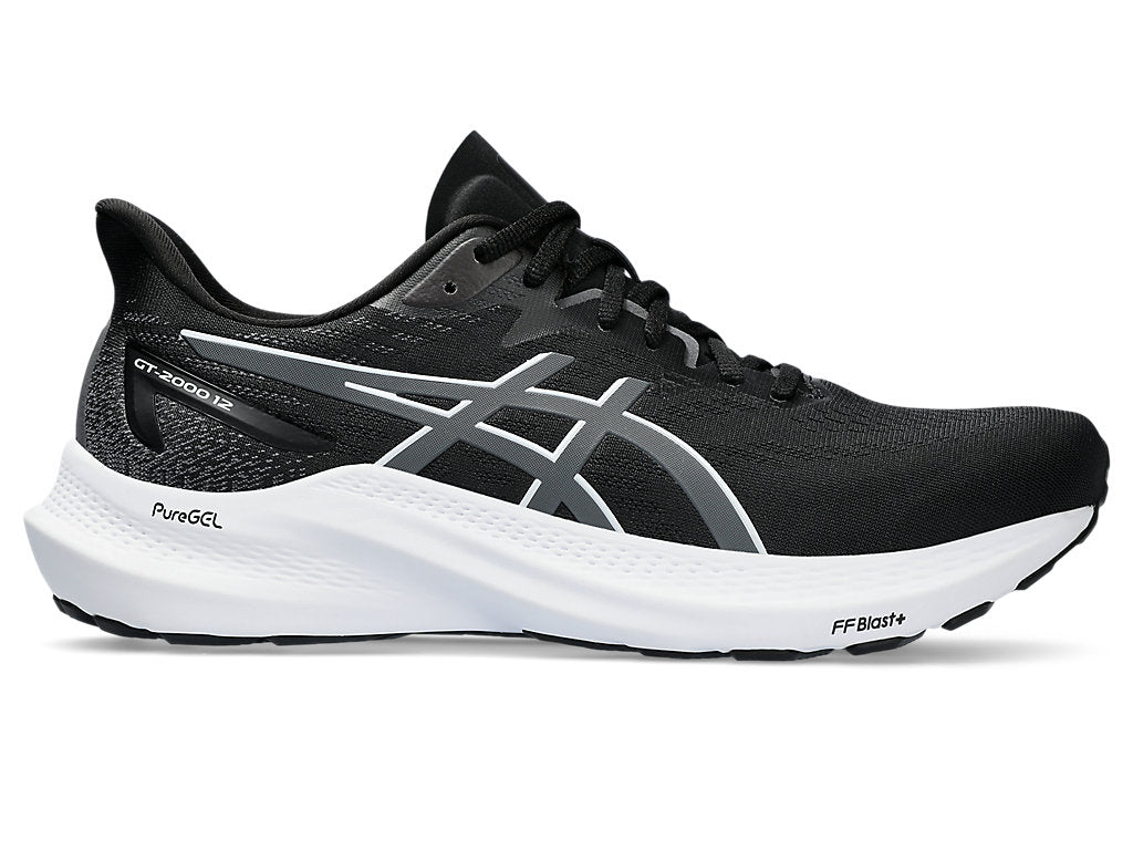 Asics Men's GT-2000 12 Extra wide (4E) Running Shoes in Black/Carrier Grey