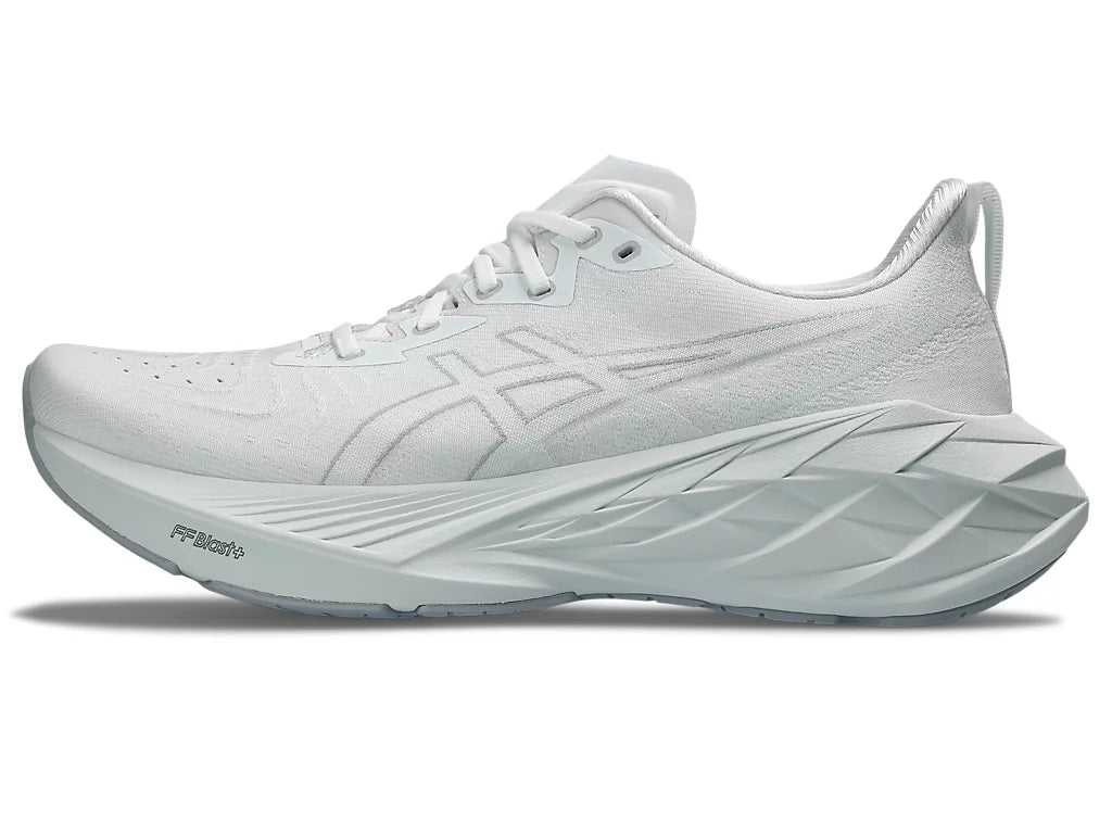 Asics Men's NOVABLAST 4 Running Shoes in White/Pale Mint