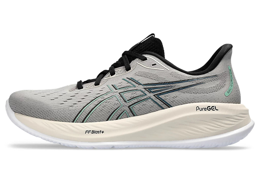 Asics Men's GEL-CUMULUS 26 Running Shoes in Moonrock/Dark Mint