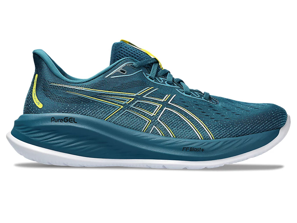 Asics Men's GEL-CUMULUS 26  Running Shoes in Evening Teal/Bright Yellow