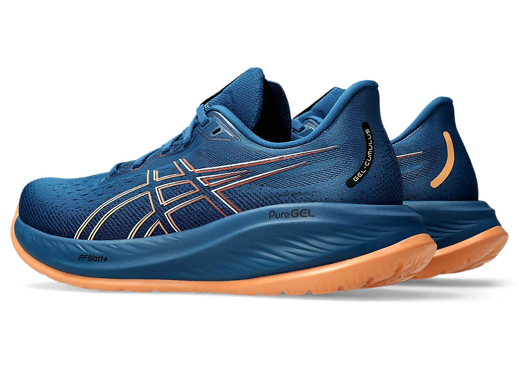 Asics Men's GEL-CUMULUS 26 Running Shoes in Rich Navy/Faded Orange