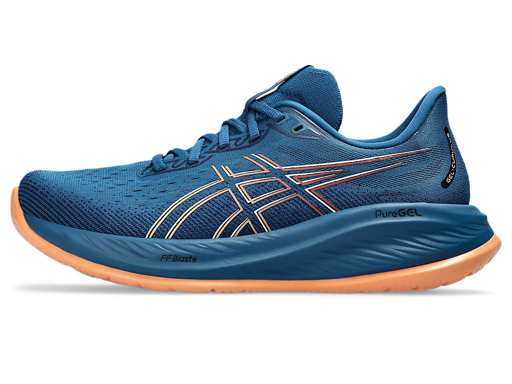 Asics Men's GEL-CUMULUS 26 Running Shoes in Rich Navy/Faded Orange