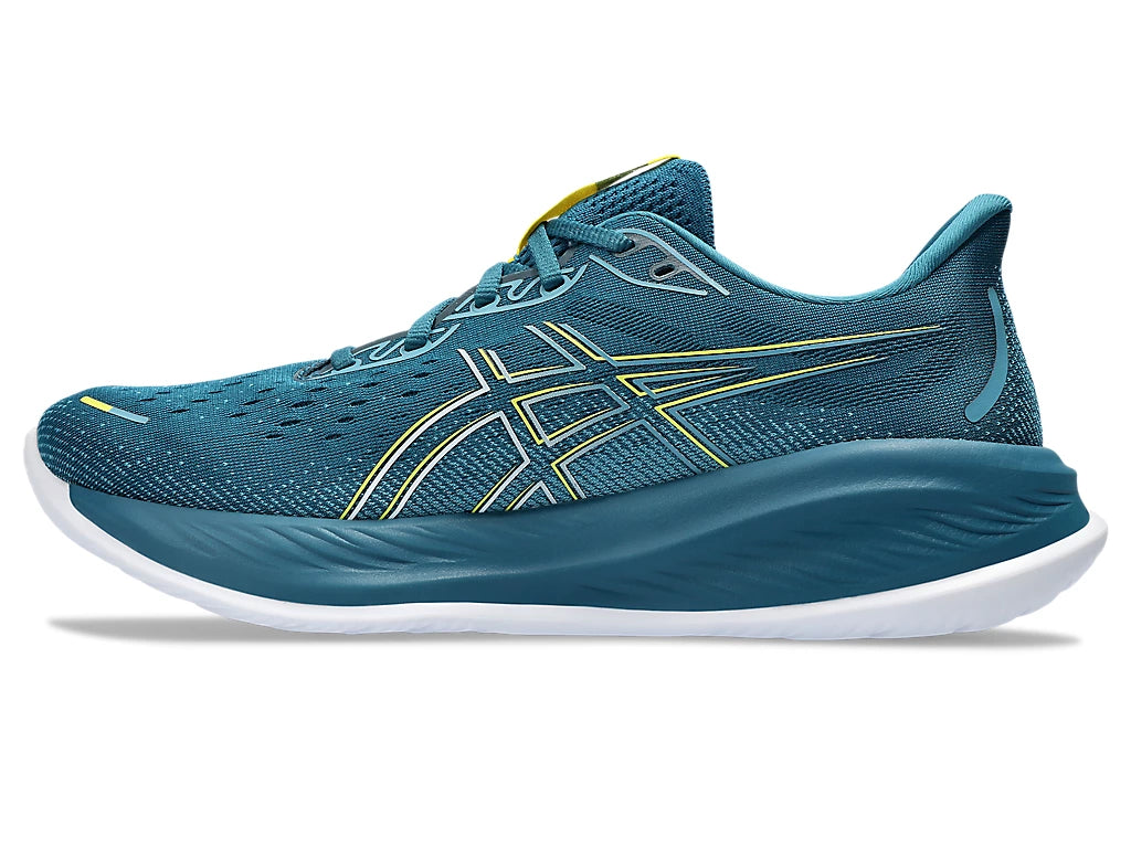Asics Men's GEL-CUMULUS 26 Wide (2E) Running Shoes in Evening Teal/Bright Yellow