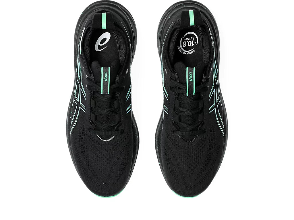 Asics Men's GEL-NIMBUS 26 Running Shoes in Black/Soothing Sea