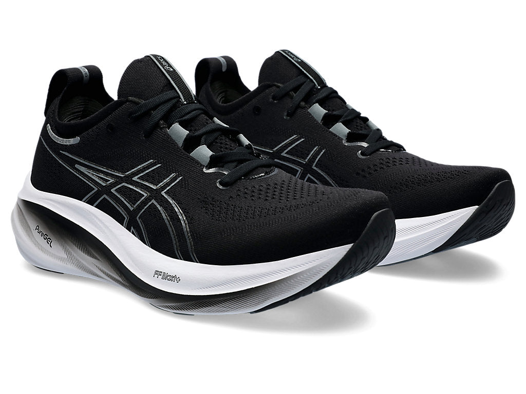 Asics Men's GEL-NIMBUS 26 Wide (2E) Running Shoes in Black/Graphite Grey