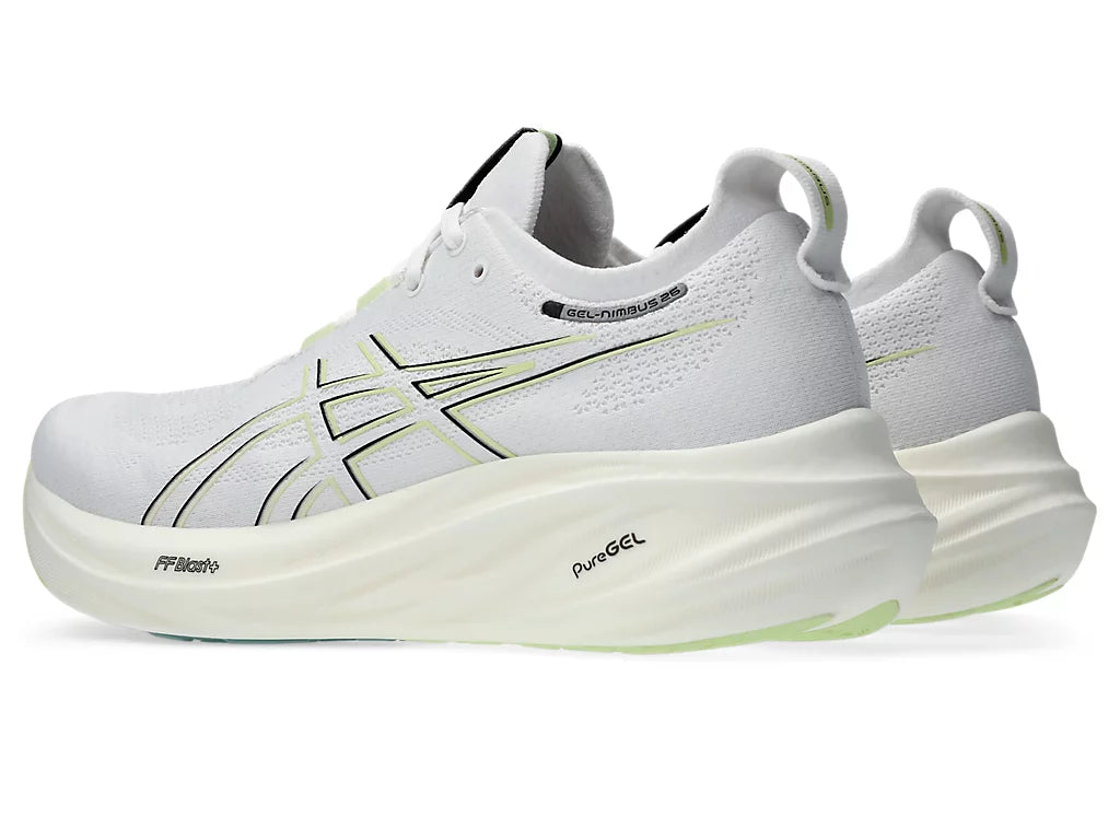 Asics Men's GEL-NIMBUS 26 Running Shoes in White/Birch