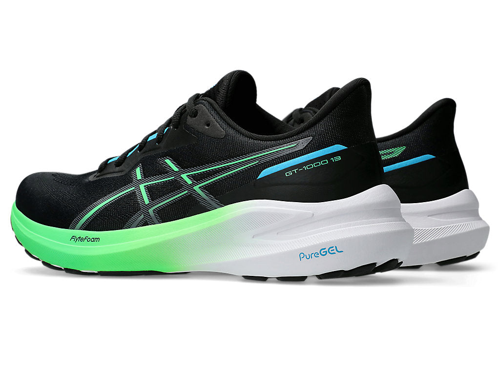 Asics Men's Gt-1000 13 Running Shoes in Black/Digital Aqua