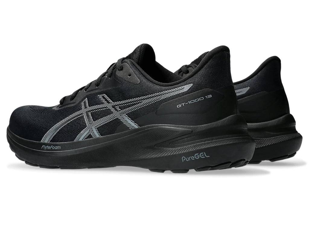 Asics Men's Gt-1000 13 Extra wide (4E) Running Shoes in Black/Steel Grey