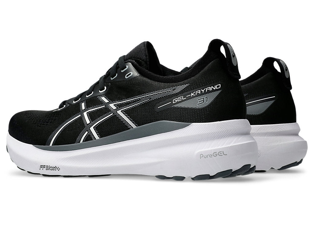 Asics Men's GEL-KAYANO 31 Running Shoes in Black/White