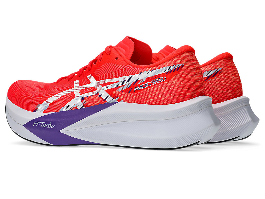 Asics Men's MAGIC SPEED 4 Running Shoes in Flash Red/White