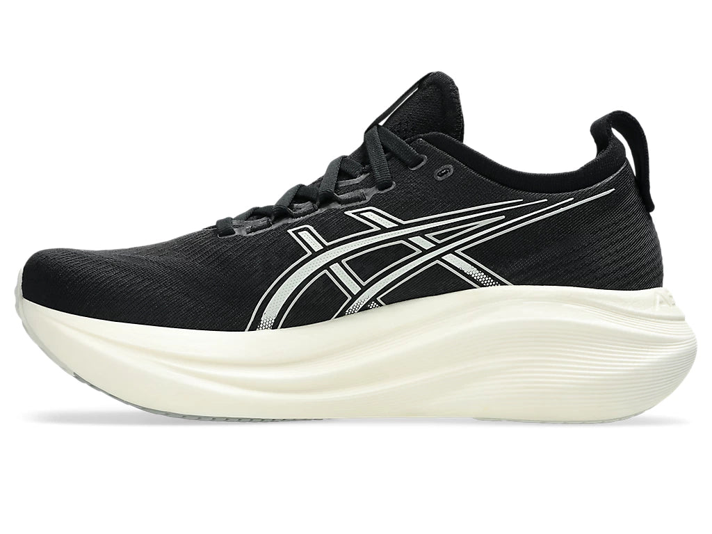 Asics Men's GEL-NIMBUS 27 Wide (2E) Running Shoes in Black/Lake Grey