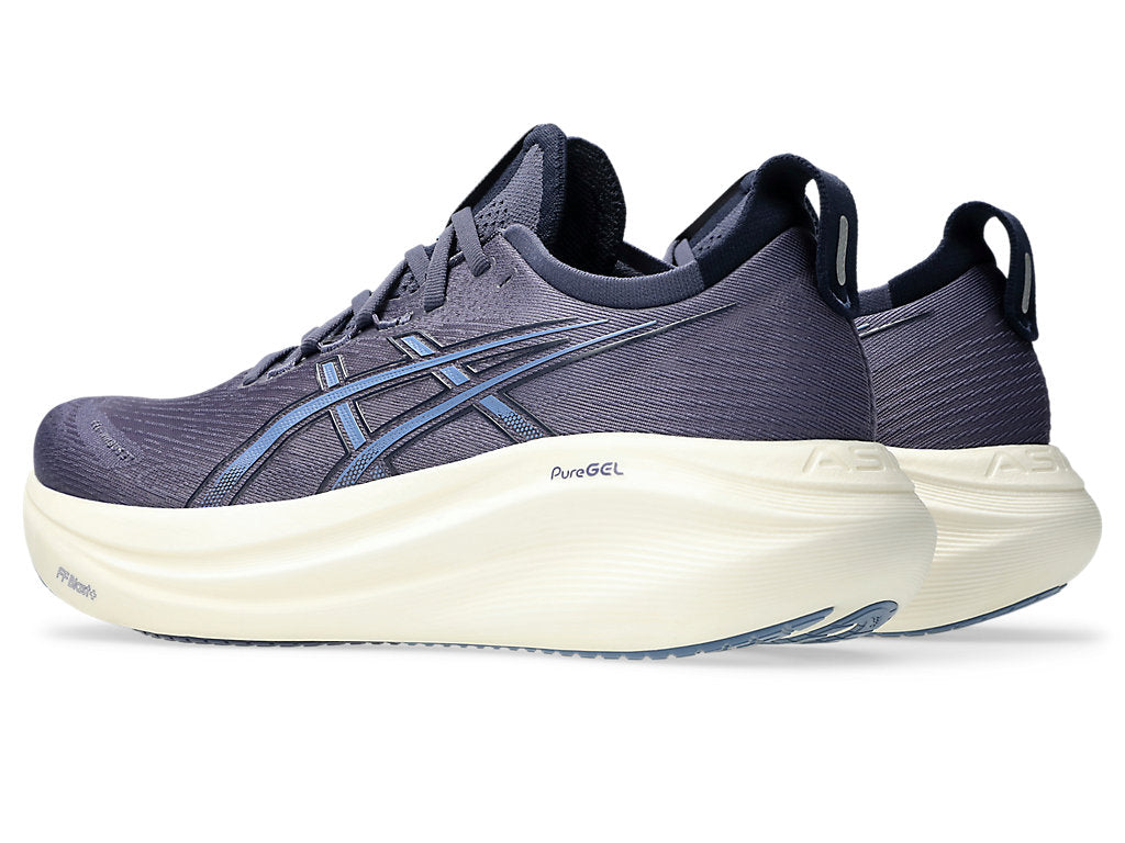 Asics Men's GEL-NIMBUS 27 Wide (2E) Running Shoes in Indigo Fog/Denim Blue
