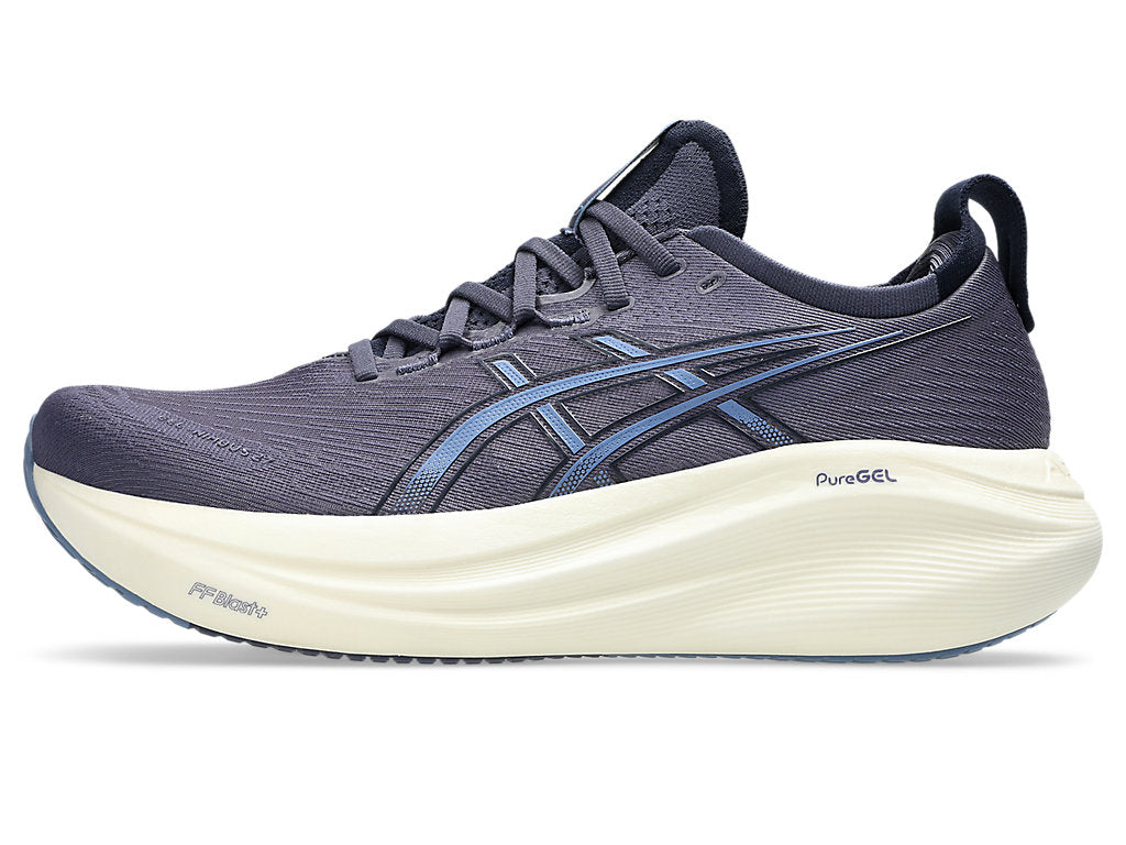 Asics Men's GEL-NIMBUS 27 Wide (2E) Running Shoes in Indigo Fog/Denim Blue
