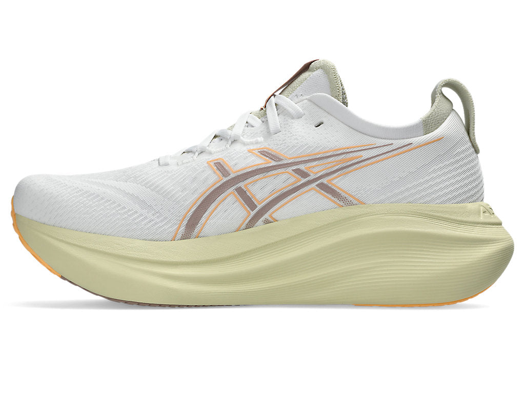 Asics Men's GEL-NIMBUS 27 Extra Wide (4E) Running Shoes in White/Fawn