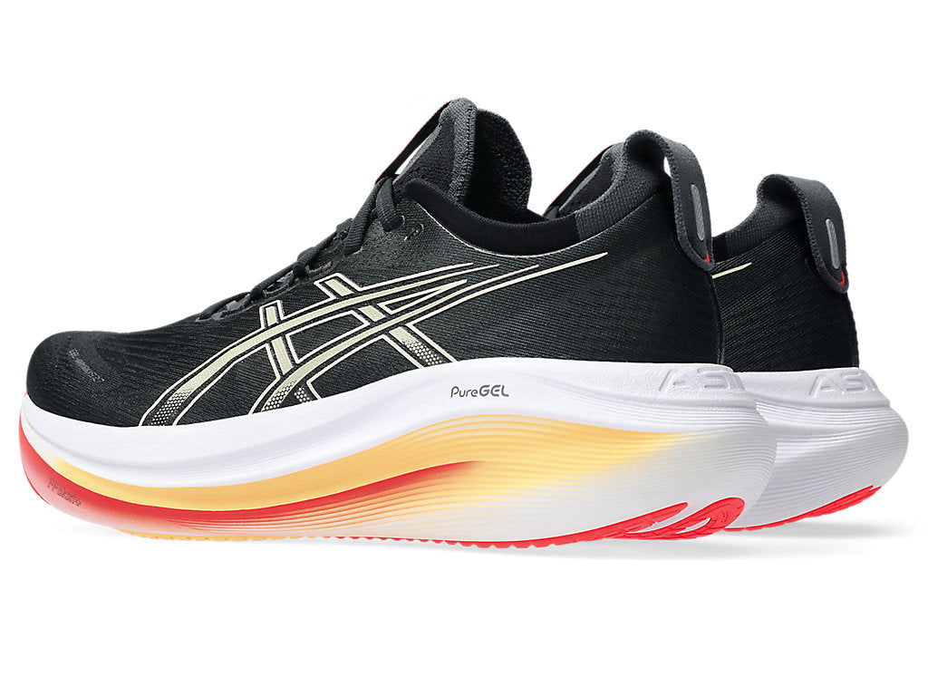 Asics Men's GEL-NIMBUS 27 Running Shoes in Black/Khaki