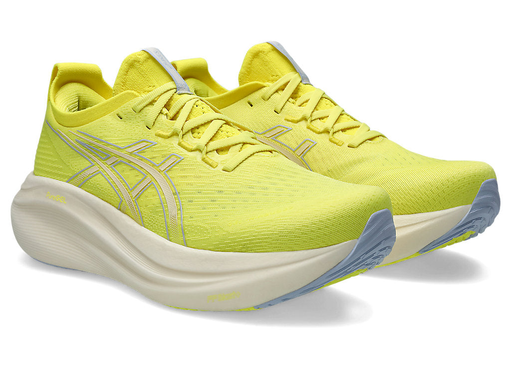Asics Men's GEL-NIMBUS 27 Running Shoes in Citron/Cream